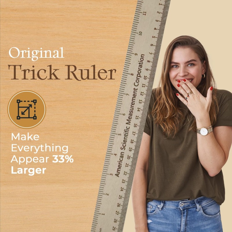 Trick Ruler for Size Enhancement Prank
